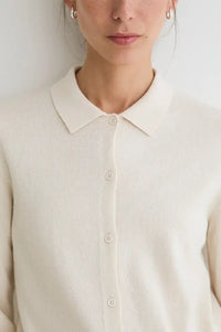 Yerse Ecru Long Sleeve Cardigan