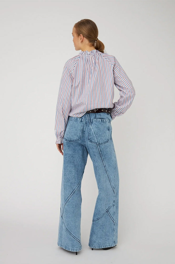 Stella Nova Striped Cotton Blouse - The Mercantile London