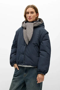 Object Timia Reversible Macadamia Check & Raven Puffer Jacket