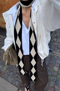TBCo Black Harlequin Skinny Scarf