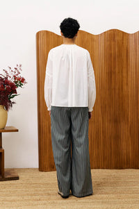 FRNCH Aster Green Moss Trousers - The Mercantile London