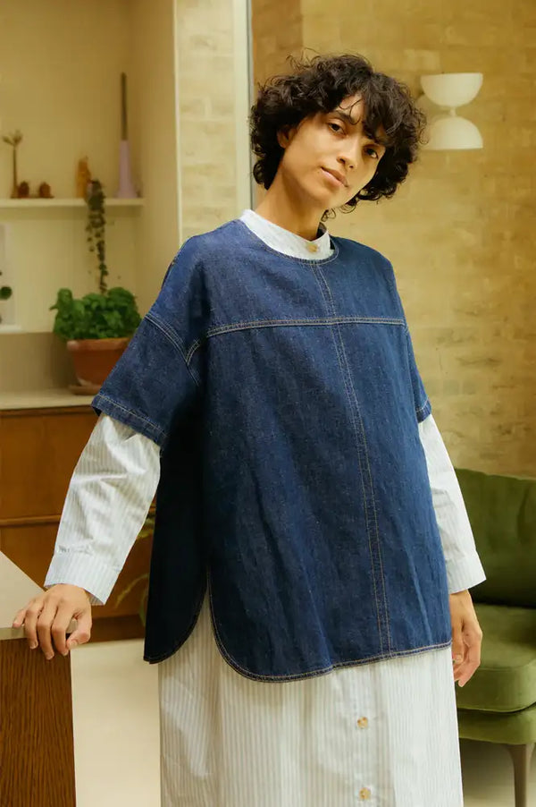 L.F. Markey Bose Denim Chambray Top - The Mercantile London
