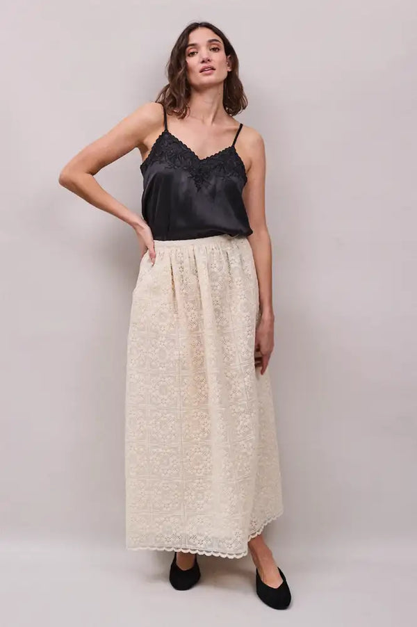 Faune Jean Oyster Lace Skirt - The Mercantile London