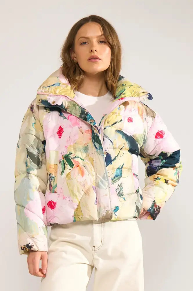 Numph Dagmar Pink Lady Puffer Jacket