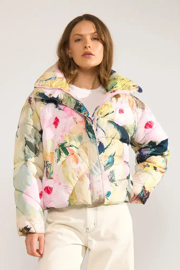 Numph Dagmar Pink Lady Puffer Jacket