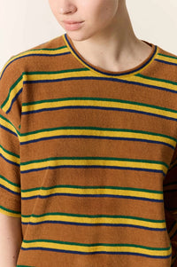 Leon & Harper Titan Green Striped T-Shirt - The Mercantile London