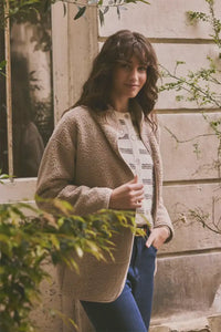 Fransa Gwynne String Sherpa Jacket