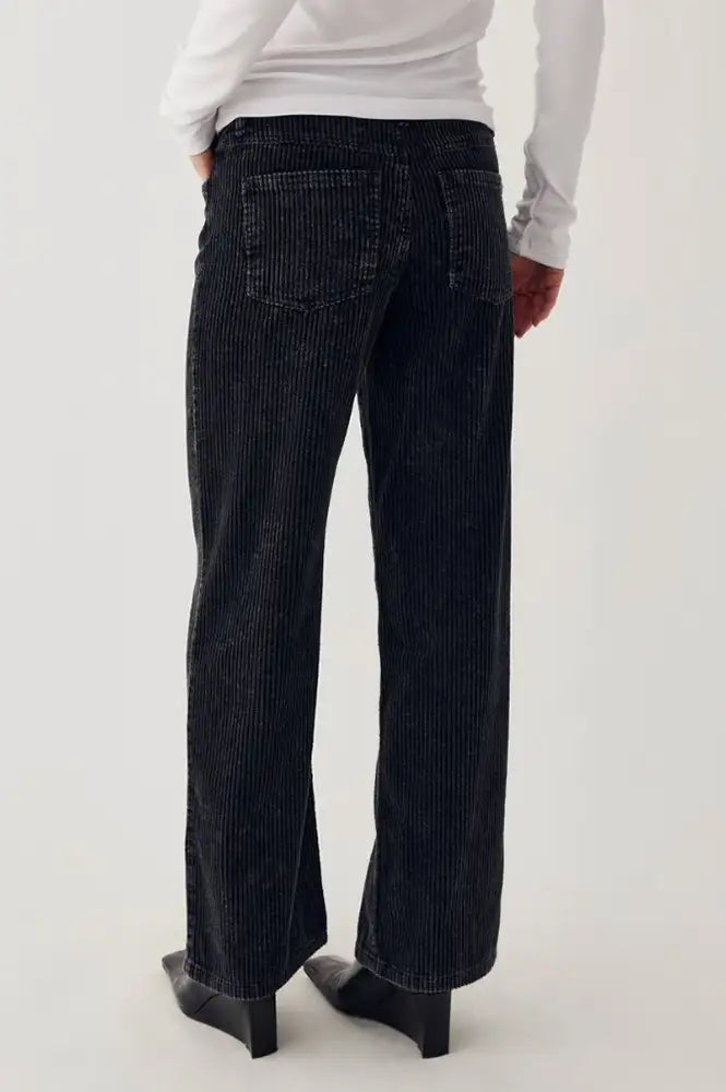 Noella Melo Black Wash Corduroy Trousers
