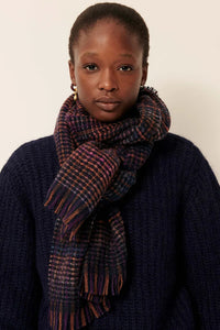 Sessùn Niu Pio Ruby Blue Woven Scarf