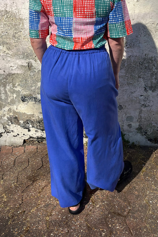 Lowie Cobalt Wide Leg Trousers - The Mercantile London