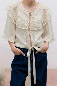 The New Society Ammi Ecru Blouse - The Mercantile London