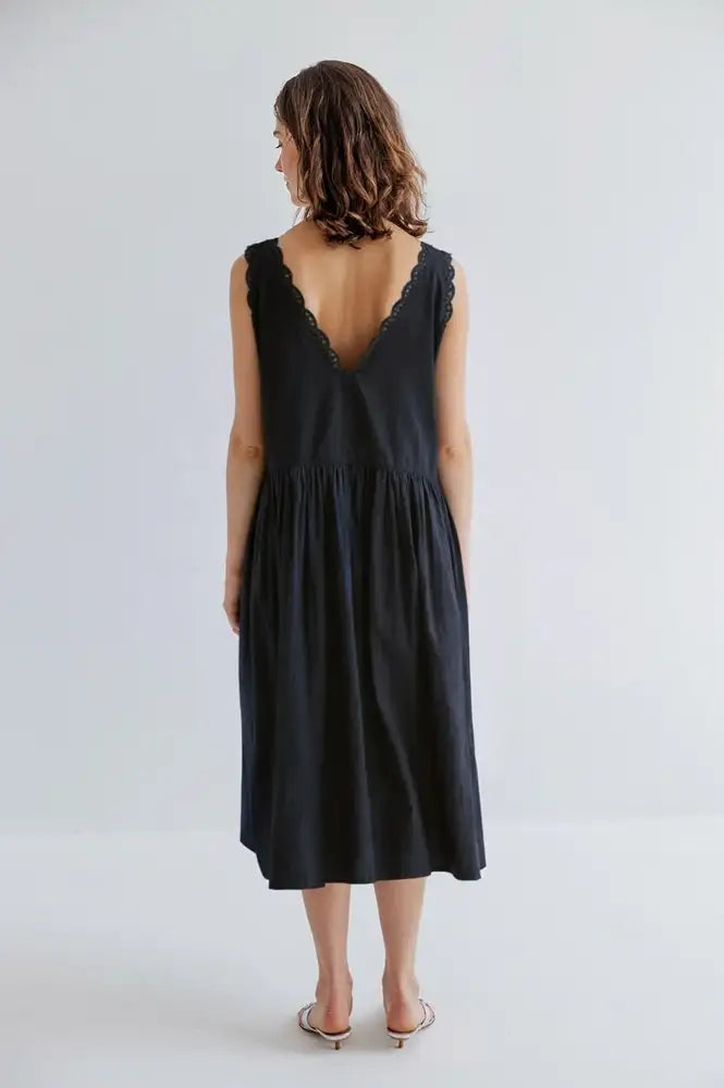 Project AJ117 Hesper Black Dress - The Mercantile London