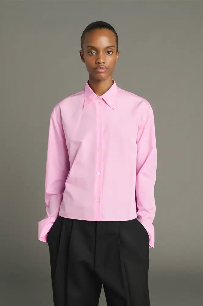 Soeur Jeanne Rose Silk Taffeta Shirt