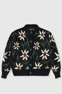 Howlin' Flower Print Navy Cardigan - The Mercantile London