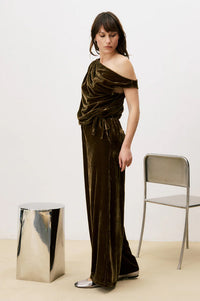 FRNCH Anita Ice Brown Asymmetric Top - The Mercantile London