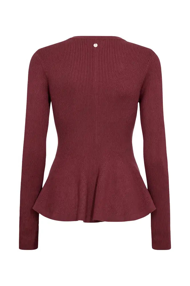 Numph Sira Fig Ribbed Pullover
