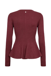 Numph Sira Fig Ribbed Pullover