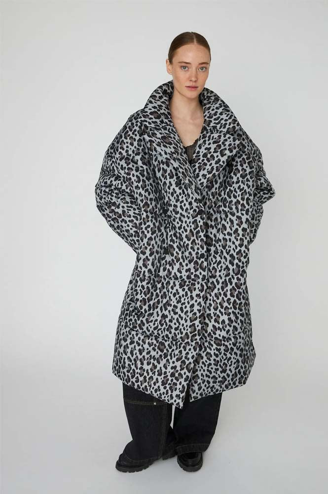 Stella Nova Leopard Oversized Padded Coat - The Mercantile London