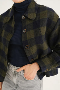 Sacrécoeur Balma Holly Green Check Jacket - The Mercantile London