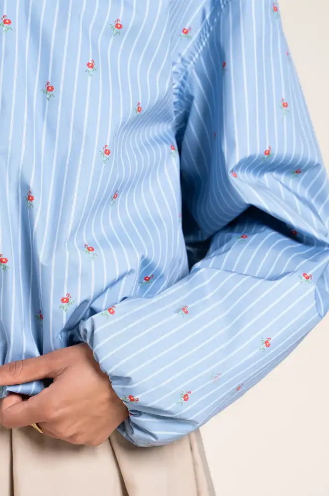 Flotte Darius Oxford Blue Waterproof Bomber Jacket - The Mercantile London