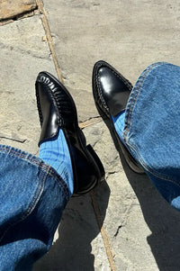 Billi Bi Polido Black Pointed Loafers - The Mercantile London