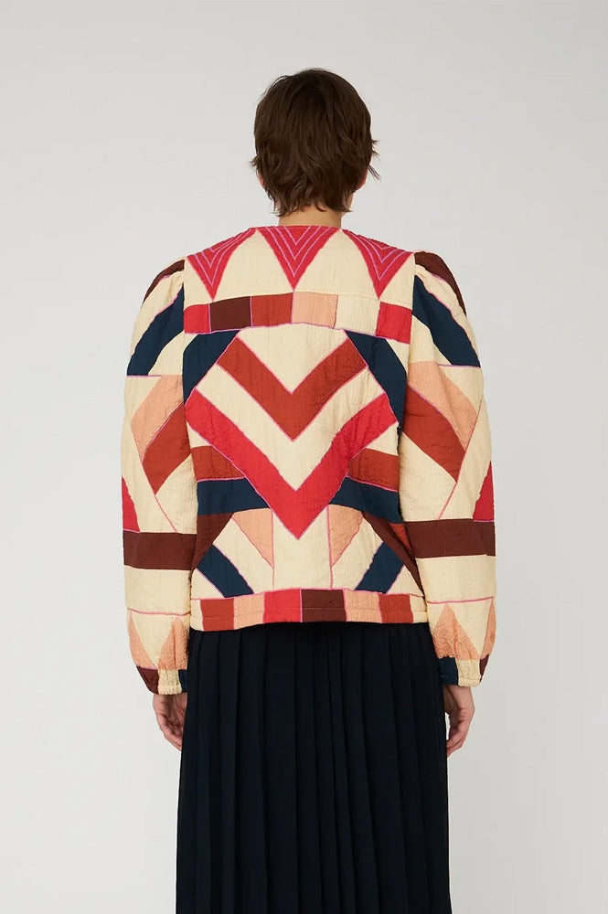 Stella Nova Patchwork Cotton Quilted Jacket - The Mercantile London