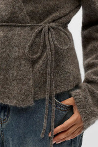 Object Nete Carafe Brown Tie Cardigan