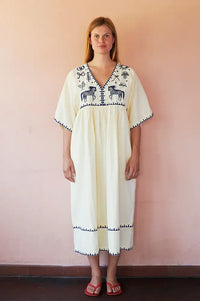 Habiba Polly Vanilla Embroidered Dress
