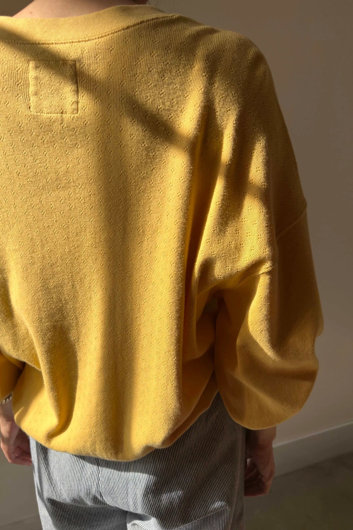 Le Bon Shoppe Pointelle Core Deep Yellow Sweatshirt