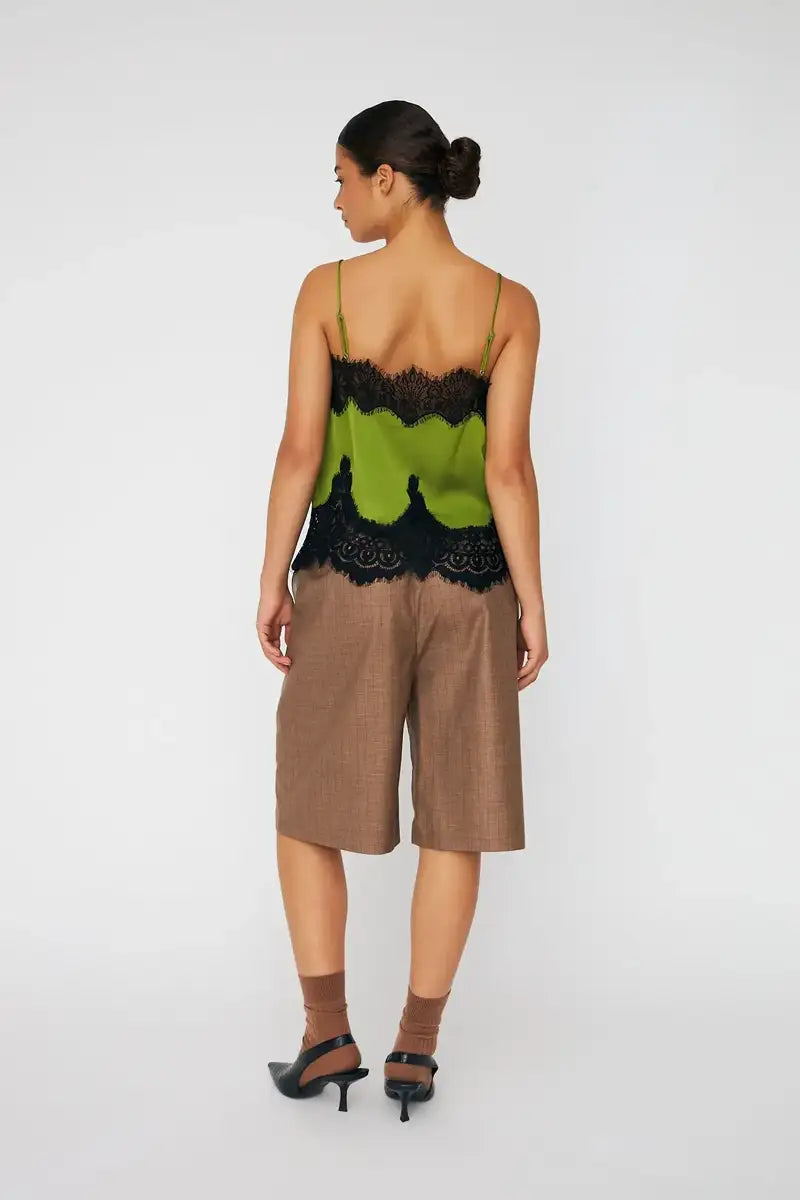 Stella Nova Green Flash Delicate Lace Top - The Mercantile London