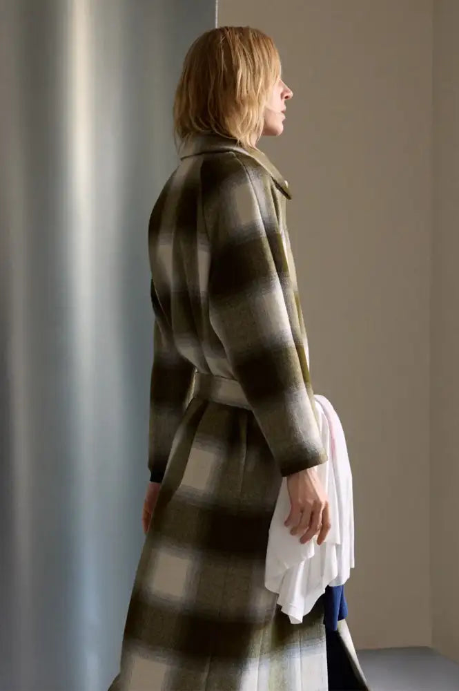 Thinking Mu Green Checks Lise Jacket