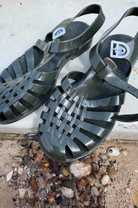 Meduse Sun Khaki Jelly Sandals - The Mercantile London