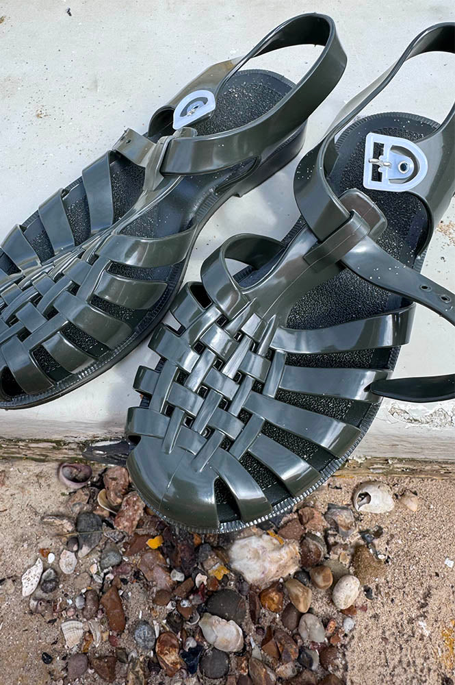 Meduse Sun Khaki Jelly Sandals - The Mercantile London