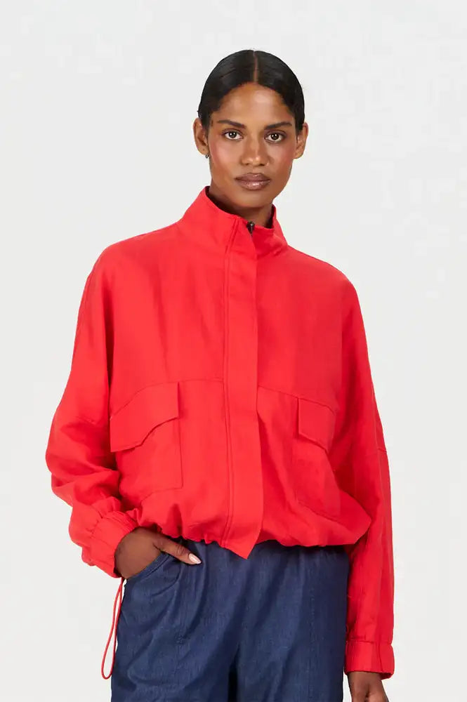 Komodo Koko Coral Tencel Linen Jacket - The Mercantile London