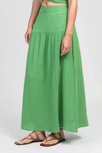 An'ge Ritha Green Maxi Skirt - The Mercantile London