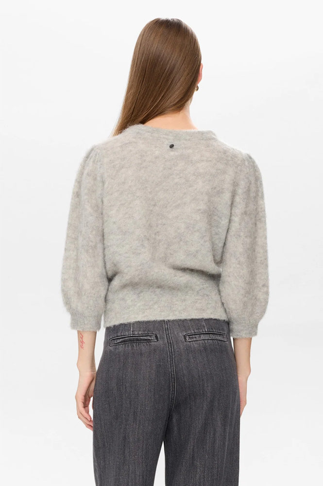 Numph Suri Brushed Chateau Grey Jumper - The Mercantile London