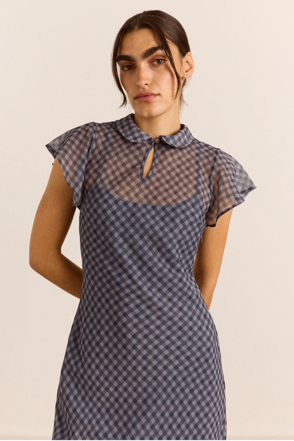 Damson Madder Hudson Blue Willow Gingham Dress