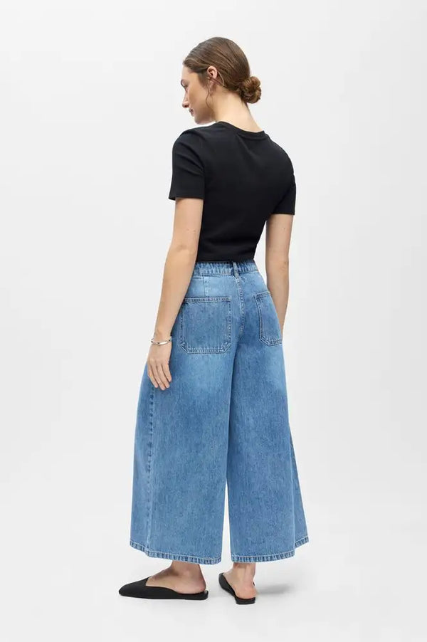 Object Fulla Blue Denim Culottes - The Mercantile London