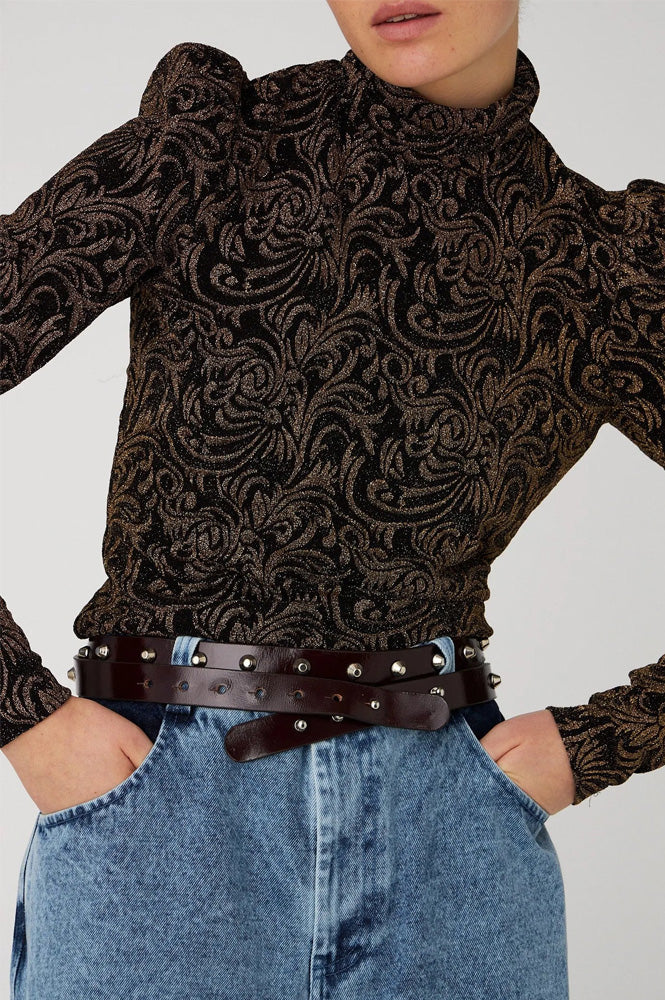 Stella Nova Sparkling Black Jersey Top - The Mercantile London