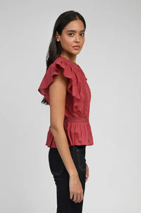 An'ge Salekina Terracotta Blouse - The Mercantile London