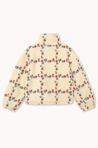 The Tiny Big Sister Rose Grid Sherpa Jacket