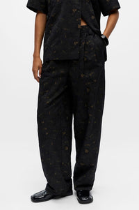 Object Lovia Jacquard Barrel Leg Trousers - The Mercantile London