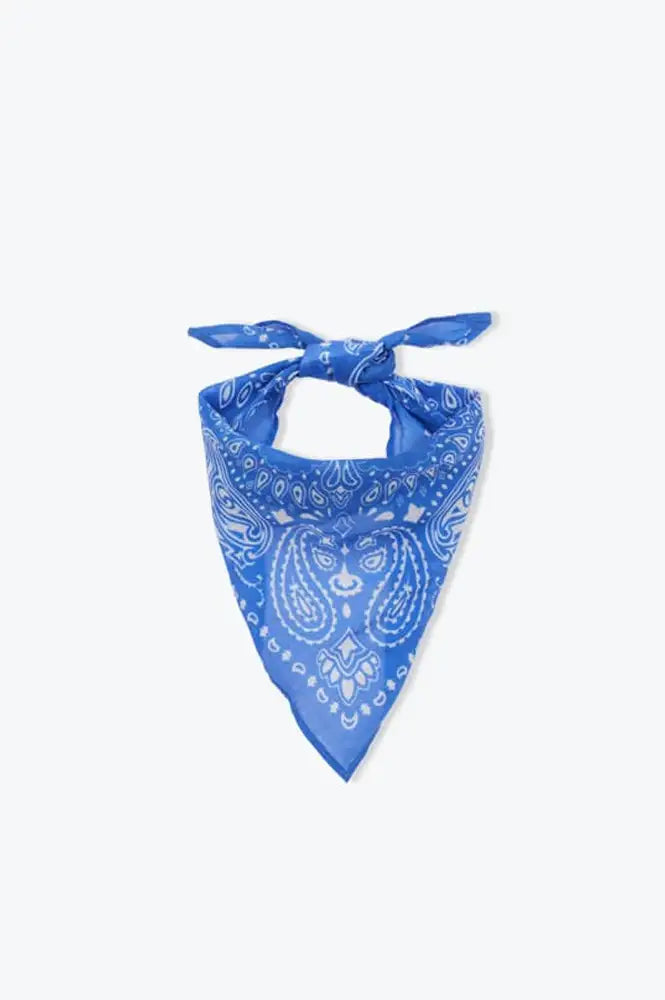 A.P Cobalt Paisley Print Scarf - The Mercantile London