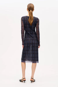 Baum Und Pferdgarten Jolandi Navy Check Dress - The Mercantile London