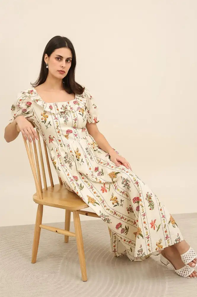 Daphne Mathilde Floral Maxi Dress