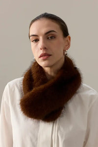 Helen Moore Vintage Mahogany Faux Fur Collar
