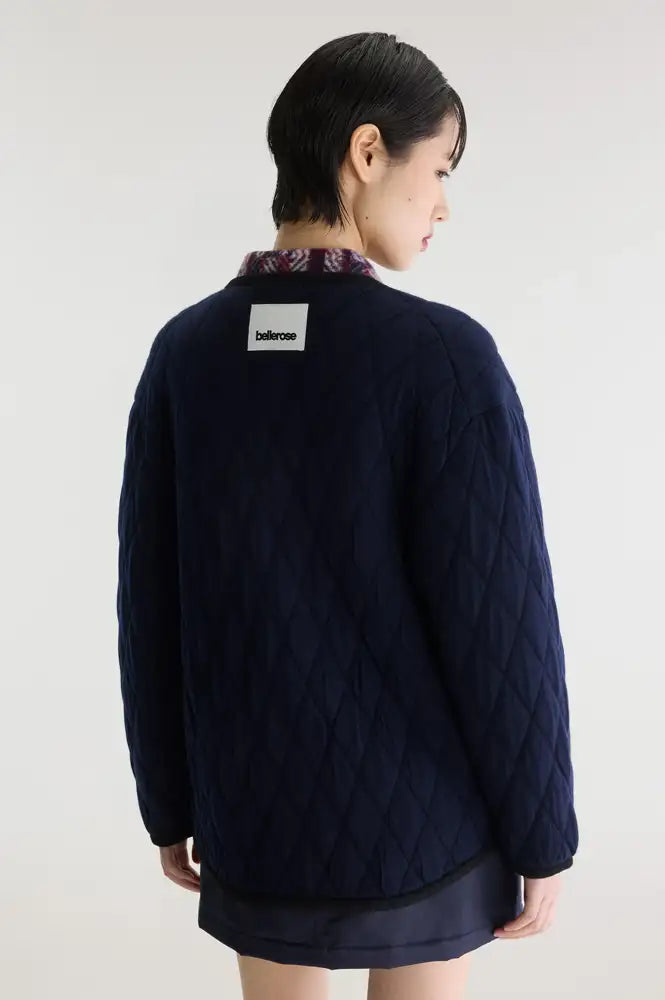Bellerose Aiga Navy Quilted Cardigan