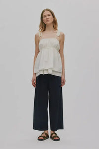 Rabens Saloner Galia Bone Layered Top - The Mercantile London