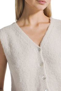 American Dreams Telma Beige Vest - The Mercantile London