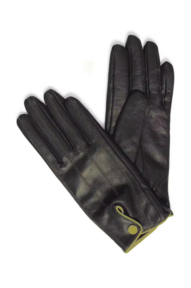 ICHI Mascha Black Leather Gloves
